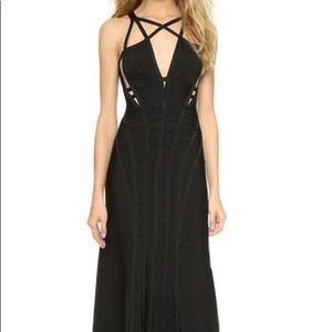 👗Herve Leger strappy mermaid gown